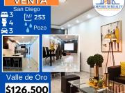 Se Vende Casa en San Diego, Valle de Oro, 253m2, 3 Hab,...