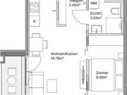 Erstbezug ab Februar 2026! 1,5 Zimmer Loggiawohnung...