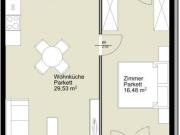 Erstbezug ab 15. Februar! Sonnige 2 Zimmer Balkonwohnung...