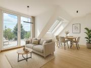 Erstbezug im Dachgeschoss – 2 Zimmer, Terrasse, Aufzug,...