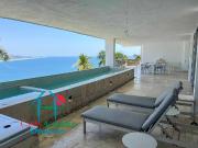 Espectacular terraza con alberca privada y vista al mar
