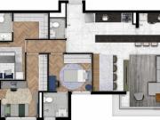 Espetacular apartamento tipo para venda em Brooklin com...