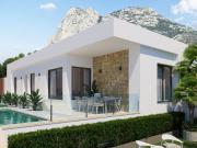 Esta elegante villa de tres habitaciones y dos baños...
