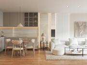 Este apartamento de 3 habitaciones recién renovado...