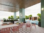 Estudio a 550 metros de la playa, con terraza alberca