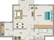 Etagenwohnung: 2 Zimmer Jupiterstraße30 a in Duisburg...