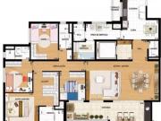Excelente apartamento semi mobiliado,166 m² 3 suítes e 2...