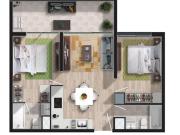 EXCELENTE DEPTO NUEVOS 2D+2B, LA FLORIDA