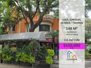 Excelente Local Comercial en Renta o Trspaso, Col. Del Valle