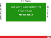 EXPANSIVE LAND WITH 5 TOWNHOUSE PERMITS!