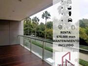 EXTRAORDINARIO DEPARTAMENTO EN RENTA CON TERRAZA Y VISTA...