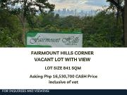 FAIRMOUNT HILLS CORNER VACANT LOT WITH VIEW FOR SALE