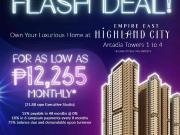 FLASH DEAL FOR AS LOW AS ₱12,265 FOR STUDIO UNIT