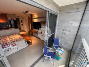 Flat mobiliado com 33mÂ², varanda vista mar