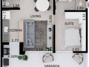 Flat para Aluguel com 1 quartos, 33 m² por R$ 3.200