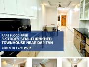 Flood Free 3 Storey Semi Furnished Townhouse for Sale...