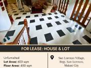 FOR LEASE House and Lot located at San Lorenzo Village,...
