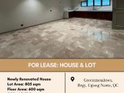 FOR LEASE House & Lot located at Greenmeadows, Brgy....