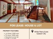 FOR LEASE House & Lot located in White Plains Subd Brgy....