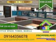 FOR LEASE OFFICE SPACE TONDO, MANILA