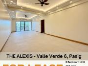 FOR LEASE: The Alexis, Valle Verde 6 Unfurnished...
