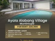 FOR RENT AYALA ALABANG 4 Bedrooms