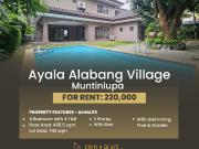FOR RENT AYALA ALABANG 4 Bedrooms
