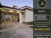 FOR RENT CONDOMINIUM IN SAN PEDRO RESIDENTIAL MEXICALI, B.C