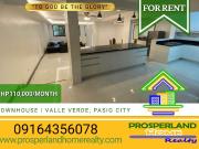 FOR RENT TOWNHOUSE IN VALLE VERDE PASIG CITY