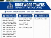 FOR SALE 1 BEDROOM RFO CONDO IN RIDGEWOOD TOWERS TAGUIG...
