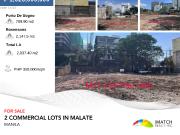 For Sale: 2 Commercial Lots in Malate Manila, P1.028B