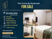 FOR SALE 3 BEDROOM UNIT FURNISHED IN THE GROVE BY ROCKWELL