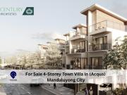 For Sale 4 Storey Town Villa in Acqua Mandaluyong City