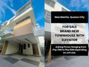FOR SALE: BRAND NEW TOWNHOUSE WITH ELEVATOR 4 UNITS ONLY!
