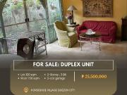 For Sale: Duplex Unit located at Horseshoe Village QC