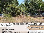 FOR SALE Fenced Residential Vacant Lot located at Ayala...