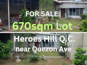 For Sale Gen. Lim St. Heroes Hill QC 670 sqm Lot for...