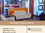 FOR SALE: House and Lot in Brgy. Mariana, New Manila,...