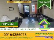 FOR SALE HOUSE AND LOT IN IMUS, CAVITE