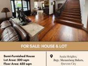 FOR SALE House and Lot located at Ayala Heights, Brgy....