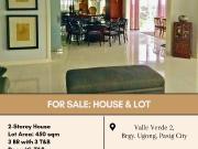 FOR SALE House and Lot located at Valle Verde 2, Brgy....