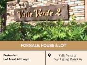 FOR SALE House and Lot located at Valle Verde 2, Brgy....