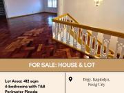 FOR SALE House & Lot located at Brgy. Kapitolyo, Pasig City