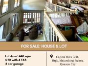 FOR SALE House & Lot located at Capitol Hills Golf,...