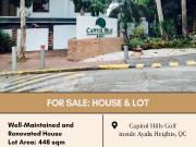 FOR SALE House & Lot located at Capitol Hills Golf...
