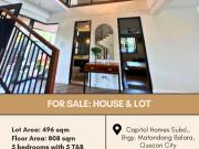 FOR SALE House & Lot located at Capitol Homes Subd Brgy....