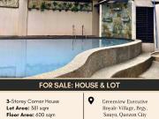 FOR SALE House & Lot located at Greenview Executive...