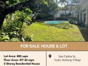 FOR SALE: House & Lot located at San Carlos St. Ayala...