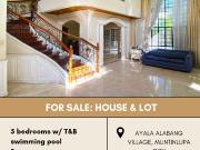 FOR SALE House & Lot located in Ayala Alabang Village,...