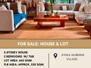 FOR SALE House & Lot located in Ayala Alabang Village,...